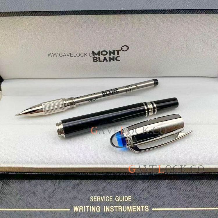 Copy Montblanc Starwalker Blue Planet Doué Rollerball Pen Silvet Cap